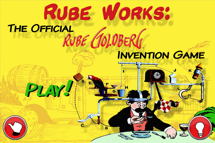 ''Rube Works: The Official Rube Goldberg Invention Game'' splash screen